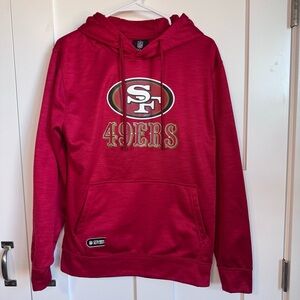 San Francisco 49ers Hoodie Men’s Small Red Pullover Fleece Performance